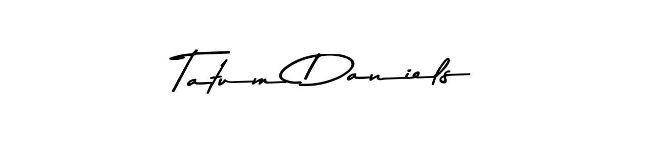 Make a beautiful signature design for name Tatum Daniels. Use this online signature maker to create a handwritten signature for free. Tatum Daniels signature style 9 images and pictures png