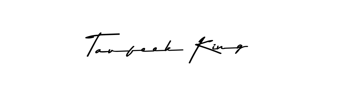 Make a beautiful signature design for name Taufeek King. With this signature (Asem Kandis PERSONAL USE) style, you can create a handwritten signature for free. Taufeek King signature style 9 images and pictures png