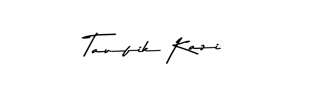 How to make Taufik Kazi name signature. Use Asem Kandis PERSONAL USE style for creating short signs online. This is the latest handwritten sign. Taufik Kazi signature style 9 images and pictures png