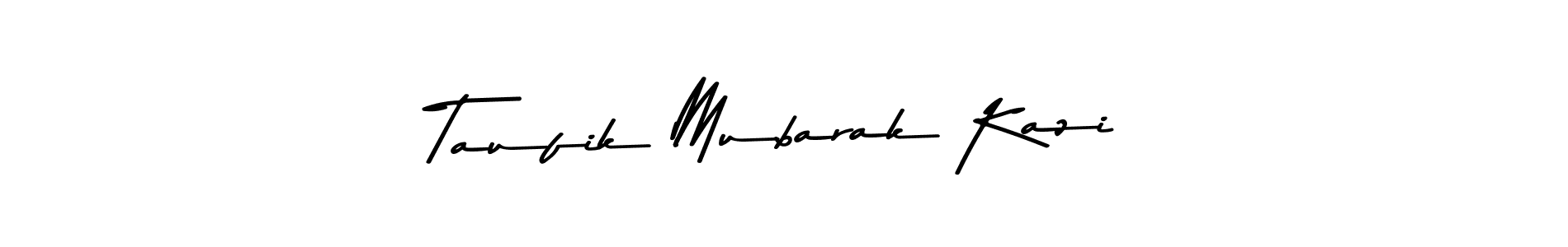 Use a signature maker to create a handwritten signature online. With this signature software, you can design (Asem Kandis PERSONAL USE) your own signature for name Taufik Mubarak Kazi. Taufik Mubarak Kazi signature style 9 images and pictures png