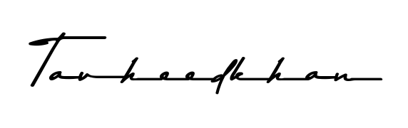 The best way (Asem Kandis PERSONAL USE) to make a short signature is to pick only two or three words in your name. For converting this name Tauheedkhan. Tauheedkhan signature style 9 images and pictures png