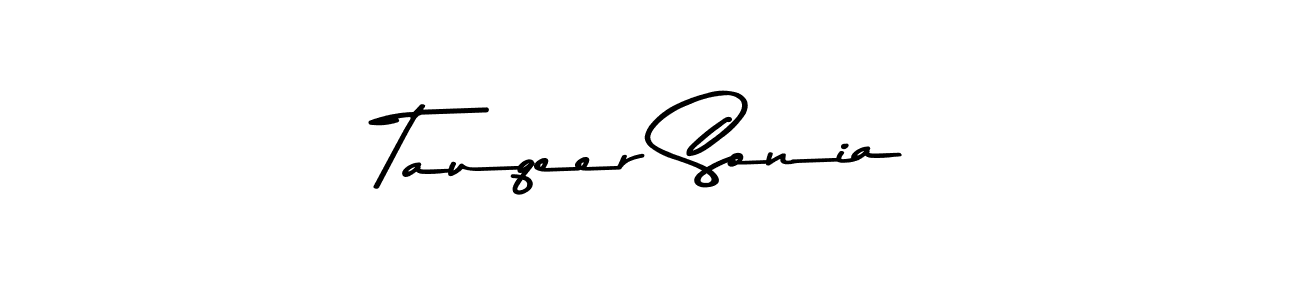 This is the best signature style for the Tauqeer Sonia name. Also you like these signature font (Asem Kandis PERSONAL USE). Mix name signature. Tauqeer Sonia signature style 9 images and pictures png