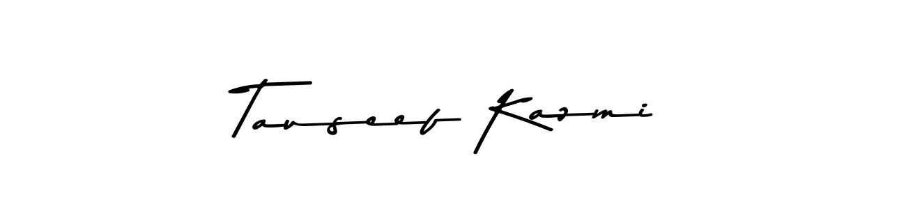 Also You can easily find your signature by using the search form. We will create Tauseef Kazmi name handwritten signature images for you free of cost using Asem Kandis PERSONAL USE sign style. Tauseef Kazmi signature style 9 images and pictures png