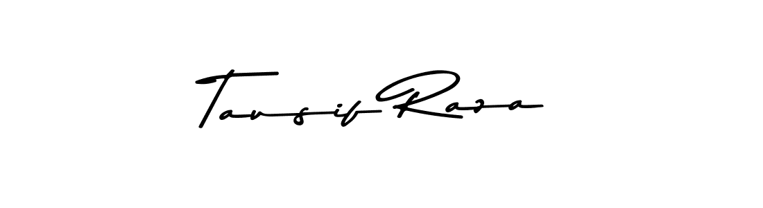 How to make Tausif Raza name signature. Use Asem Kandis PERSONAL USE style for creating short signs online. This is the latest handwritten sign. Tausif Raza signature style 9 images and pictures png