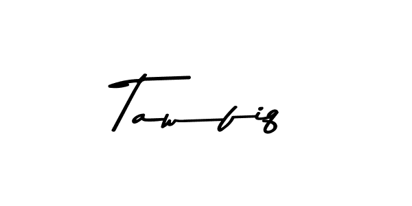 Design your own signature with our free online signature maker. With this signature software, you can create a handwritten (Asem Kandis PERSONAL USE) signature for name Tawfiq. Tawfiq signature style 9 images and pictures png