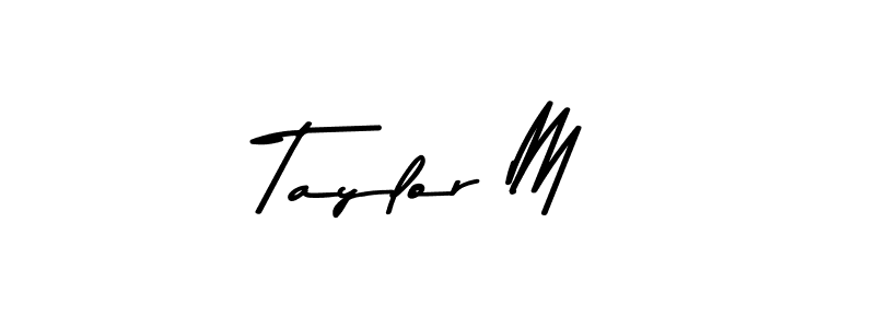 The best way (Asem Kandis PERSONAL USE) to make a short signature is to pick only two or three words in your name. The name Taylor M include a total of six letters. For converting this name. Taylor M signature style 9 images and pictures png