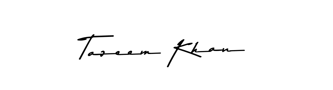 Design your own signature with our free online signature maker. With this signature software, you can create a handwritten (Asem Kandis PERSONAL USE) signature for name Tazeem Khan. Tazeem Khan signature style 9 images and pictures png