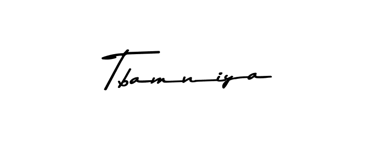 Make a beautiful signature design for name Tbamniya. With this signature (Asem Kandis PERSONAL USE) style, you can create a handwritten signature for free. Tbamniya signature style 9 images and pictures png
