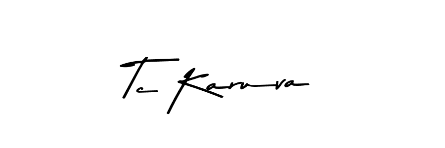 Asem Kandis PERSONAL USE is a professional signature style that is perfect for those who want to add a touch of class to their signature. It is also a great choice for those who want to make their signature more unique. Get Tc Karuva name to fancy signature for free. Tc Karuva signature style 9 images and pictures png