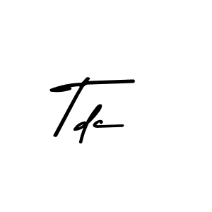 Design your own signature with our free online signature maker. With this signature software, you can create a handwritten (Asem Kandis PERSONAL USE) signature for name Tdc. Tdc signature style 9 images and pictures png