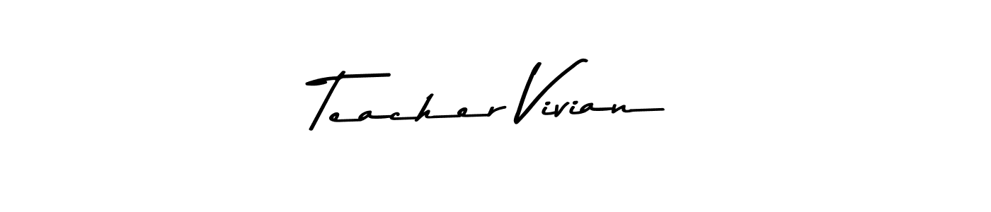 if you are searching for the best signature style for your name Teacher Vivian. so please give up your signature search. here we have designed multiple signature styles  using Asem Kandis PERSONAL USE. Teacher Vivian signature style 9 images and pictures png