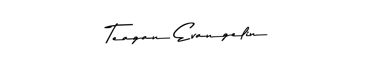 Create a beautiful signature design for name Teagan Evangelin. With this signature (Asem Kandis PERSONAL USE) fonts, you can make a handwritten signature for free. Teagan Evangelin signature style 9 images and pictures png