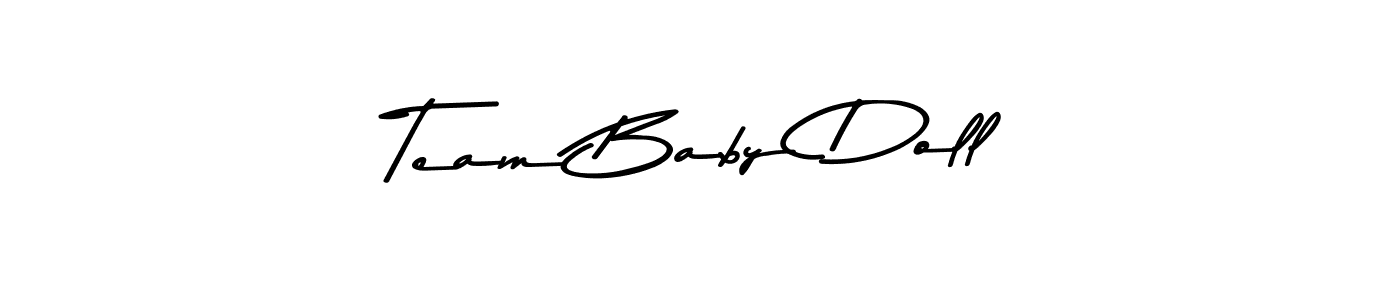 Use a signature maker to create a handwritten signature online. With this signature software, you can design (Asem Kandis PERSONAL USE) your own signature for name Team Baby Doll. Team Baby Doll signature style 9 images and pictures png