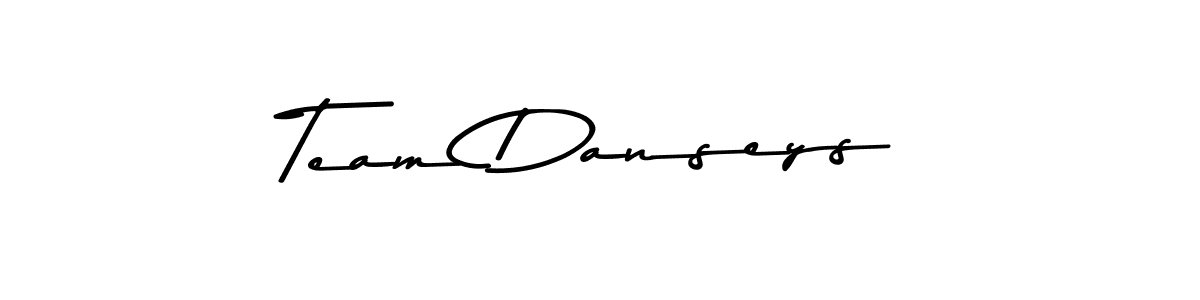 Make a beautiful signature design for name Team Danseys. With this signature (Asem Kandis PERSONAL USE) style, you can create a handwritten signature for free. Team Danseys signature style 9 images and pictures png