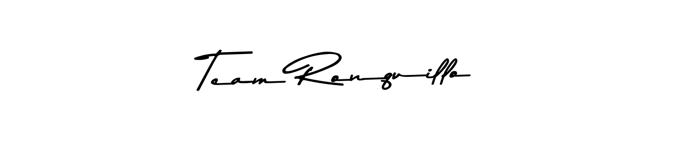 The best way (Asem Kandis PERSONAL USE) to make a short signature is to pick only two or three words in your name. The name Team Ronquillo include a total of six letters. For converting this name. Team Ronquillo signature style 9 images and pictures png