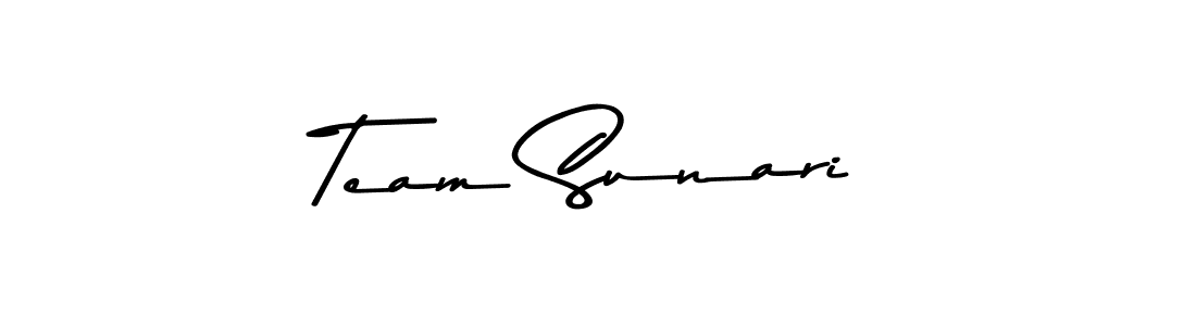 You should practise on your own different ways (Asem Kandis PERSONAL USE) to write your name (Team Sunari) in signature. don't let someone else do it for you. Team Sunari signature style 9 images and pictures png