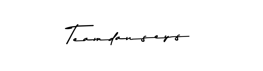 Make a beautiful signature design for name Teamdanseys. With this signature (Asem Kandis PERSONAL USE) style, you can create a handwritten signature for free. Teamdanseys signature style 9 images and pictures png