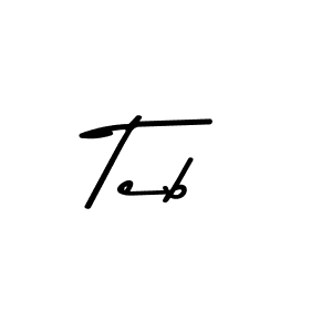 Also You can easily find your signature by using the search form. We will create Teb name handwritten signature images for you free of cost using Asem Kandis PERSONAL USE sign style. Teb signature style 9 images and pictures png