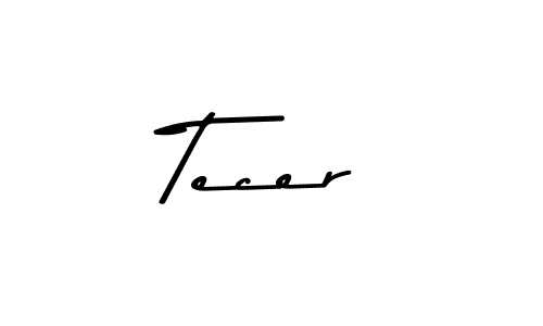 How to make Tecer signature? Asem Kandis PERSONAL USE is a professional autograph style. Create handwritten signature for Tecer name. Tecer signature style 9 images and pictures png