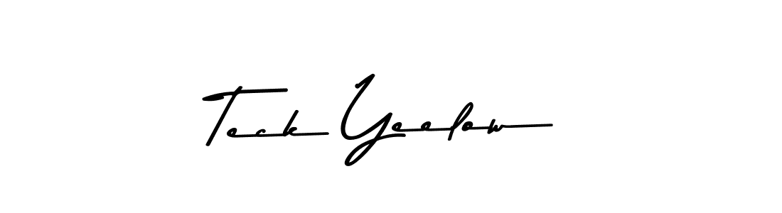 Design your own signature with our free online signature maker. With this signature software, you can create a handwritten (Asem Kandis PERSONAL USE) signature for name Teck Yeelow. Teck Yeelow signature style 9 images and pictures png