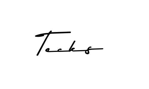 How to make Tecks name signature. Use Asem Kandis PERSONAL USE style for creating short signs online. This is the latest handwritten sign. Tecks signature style 9 images and pictures png