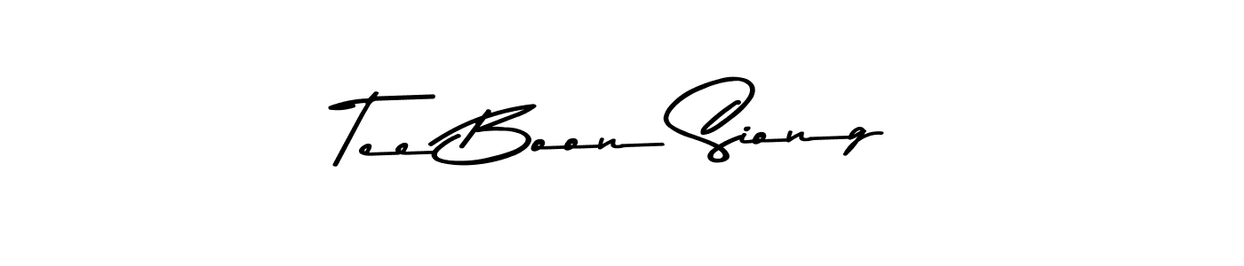 How to make Tee Boon Siong name signature. Use Asem Kandis PERSONAL USE style for creating short signs online. This is the latest handwritten sign. Tee Boon Siong signature style 9 images and pictures png