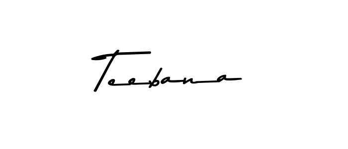 Similarly Asem Kandis PERSONAL USE is the best handwritten signature design. Signature creator online .You can use it as an online autograph creator for name Teebana. Teebana signature style 9 images and pictures png