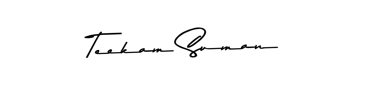 Similarly Asem Kandis PERSONAL USE is the best handwritten signature design. Signature creator online .You can use it as an online autograph creator for name Teekam Suman. Teekam Suman signature style 9 images and pictures png