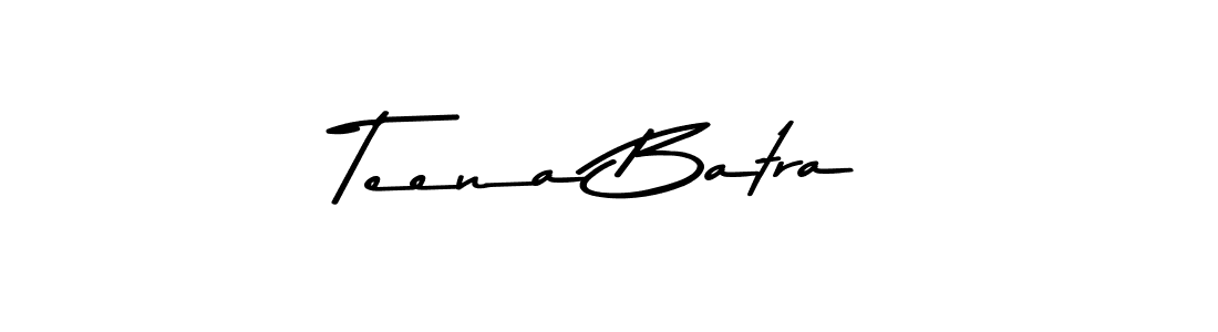 Create a beautiful signature design for name Teena Batra. With this signature (Asem Kandis PERSONAL USE) fonts, you can make a handwritten signature for free. Teena Batra signature style 9 images and pictures png