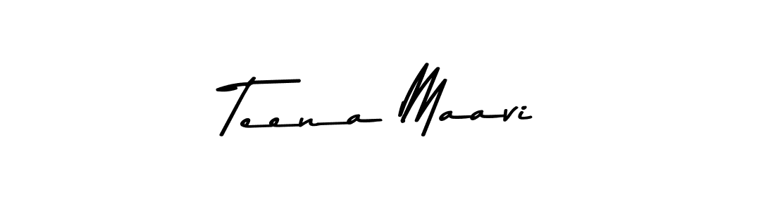 Teena Maavi stylish signature style. Best Handwritten Sign (Asem Kandis PERSONAL USE) for my name. Handwritten Signature Collection Ideas for my name Teena Maavi. Teena Maavi signature style 9 images and pictures png