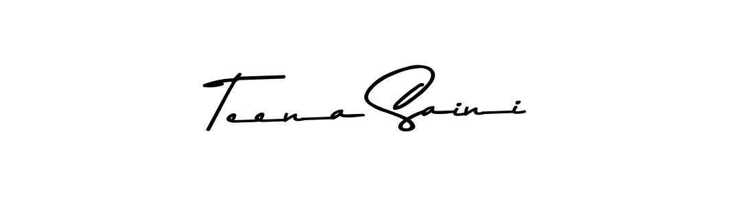 Teena Saini stylish signature style. Best Handwritten Sign (Asem Kandis PERSONAL USE) for my name. Handwritten Signature Collection Ideas for my name Teena Saini. Teena Saini signature style 9 images and pictures png