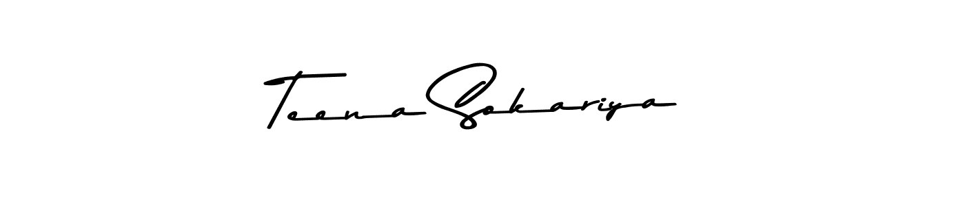 How to make Teena Sokariya signature? Asem Kandis PERSONAL USE is a professional autograph style. Create handwritten signature for Teena Sokariya name. Teena Sokariya signature style 9 images and pictures png