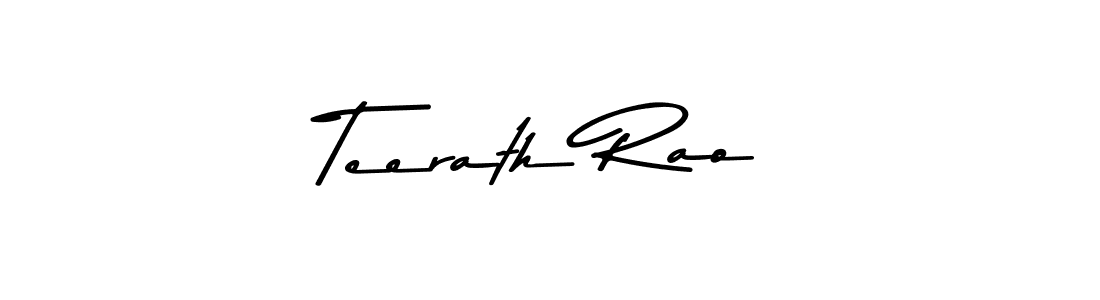How to make Teerath Rao name signature. Use Asem Kandis PERSONAL USE style for creating short signs online. This is the latest handwritten sign. Teerath Rao signature style 9 images and pictures png