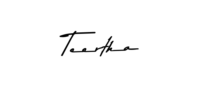 This is the best signature style for the Teertha name. Also you like these signature font (Asem Kandis PERSONAL USE). Mix name signature. Teertha signature style 9 images and pictures png