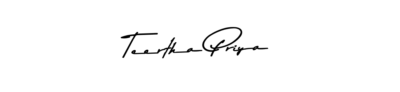 You should practise on your own different ways (Asem Kandis PERSONAL USE) to write your name (Teertha Priya) in signature. don't let someone else do it for you. Teertha Priya signature style 9 images and pictures png