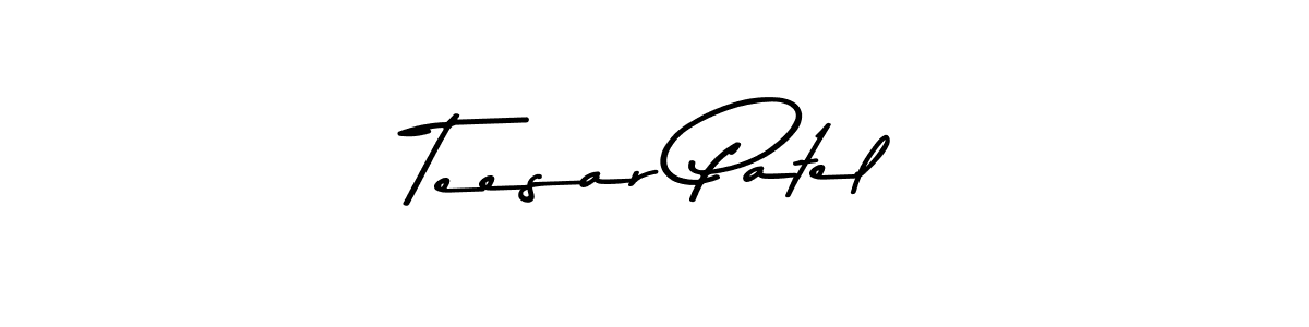 Use a signature maker to create a handwritten signature online. With this signature software, you can design (Asem Kandis PERSONAL USE) your own signature for name Teesar Patel. Teesar Patel signature style 9 images and pictures png