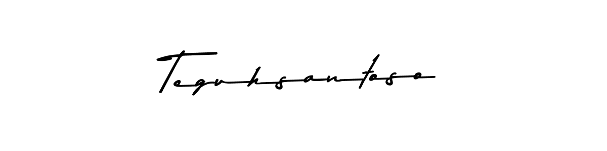 The best way (Asem Kandis PERSONAL USE) to make a short signature is to pick only two or three words in your name. The name Teguhsantoso include a total of six letters. For converting this name. Teguhsantoso signature style 9 images and pictures png