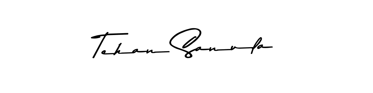 How to make Tehan Sanula name signature. Use Asem Kandis PERSONAL USE style for creating short signs online. This is the latest handwritten sign. Tehan Sanula signature style 9 images and pictures png