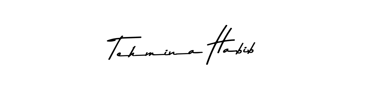 This is the best signature style for the Tehmina Habib name. Also you like these signature font (Asem Kandis PERSONAL USE). Mix name signature. Tehmina Habib signature style 9 images and pictures png