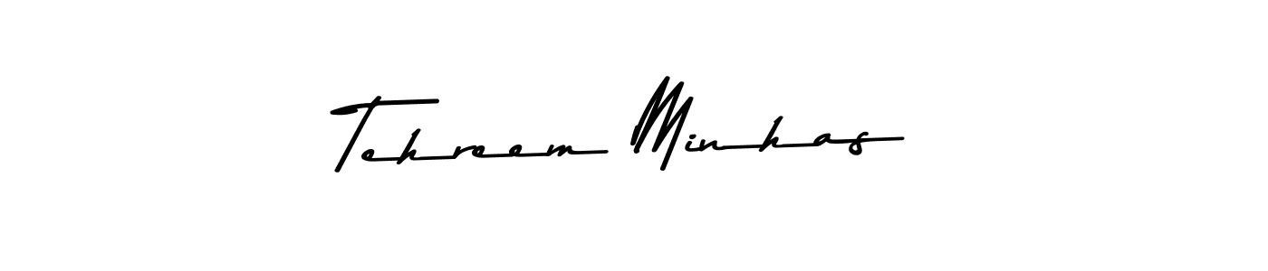 Also You can easily find your signature by using the search form. We will create Tehreem Minhas name handwritten signature images for you free of cost using Asem Kandis PERSONAL USE sign style. Tehreem Minhas signature style 9 images and pictures png