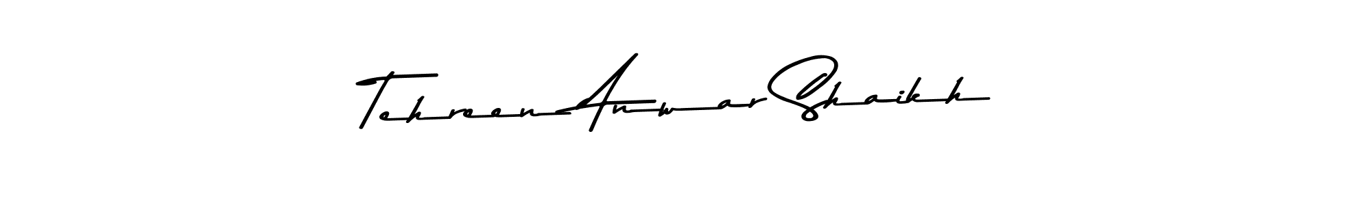 Create a beautiful signature design for name Tehreen Anwar Shaikh. With this signature (Asem Kandis PERSONAL USE) fonts, you can make a handwritten signature for free. Tehreen Anwar Shaikh signature style 9 images and pictures png