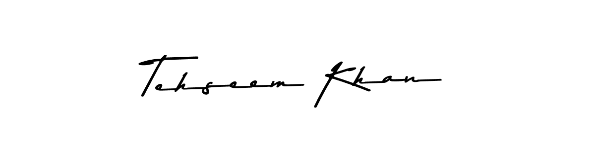 Make a beautiful signature design for name Tehseem Khan. With this signature (Asem Kandis PERSONAL USE) style, you can create a handwritten signature for free. Tehseem Khan signature style 9 images and pictures png