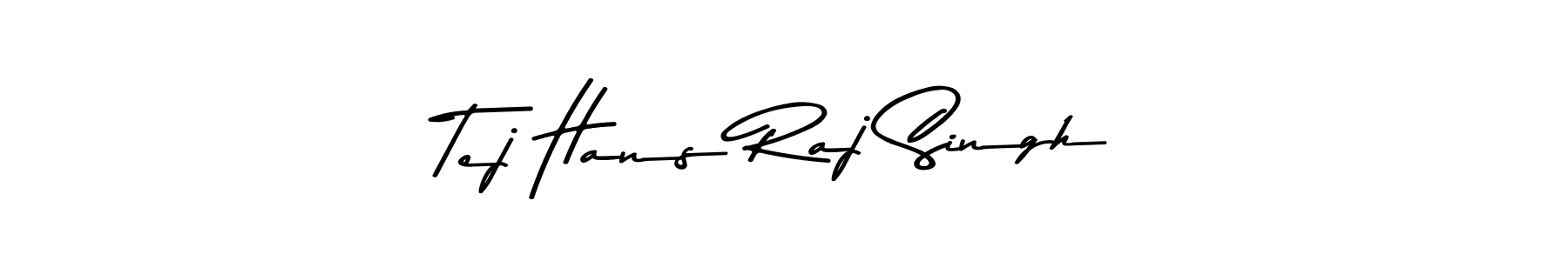 The best way (Asem Kandis PERSONAL USE) to make a short signature is to pick only two or three words in your name. The name Tej Hans Raj Singh include a total of six letters. For converting this name. Tej Hans Raj Singh signature style 9 images and pictures png