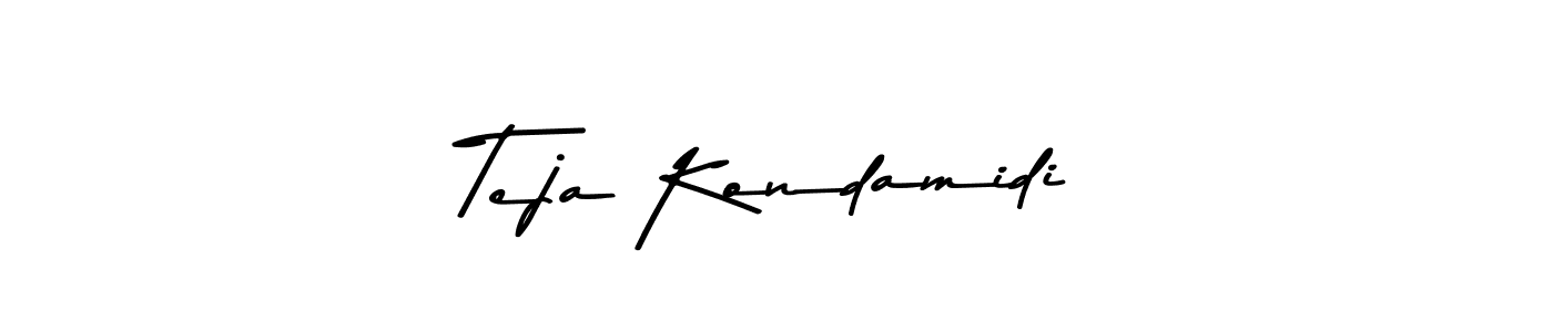 Design your own signature with our free online signature maker. With this signature software, you can create a handwritten (Asem Kandis PERSONAL USE) signature for name Teja Kondamidi. Teja Kondamidi signature style 9 images and pictures png