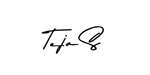 Make a beautiful signature design for name Teja S. With this signature (Asem Kandis PERSONAL USE) style, you can create a handwritten signature for free. Teja S signature style 9 images and pictures png