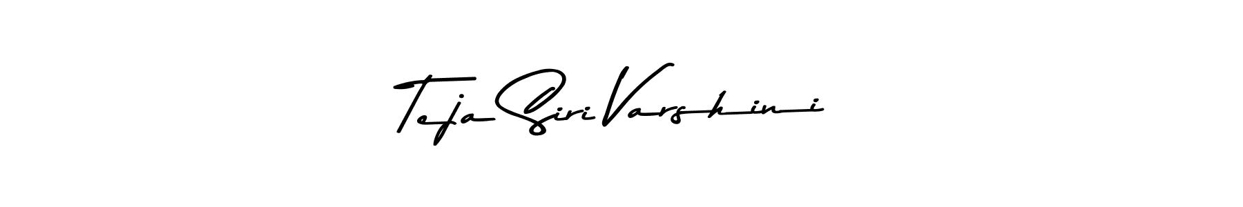 How to make Teja Siri Varshini name signature. Use Asem Kandis PERSONAL USE style for creating short signs online. This is the latest handwritten sign. Teja Siri Varshini signature style 9 images and pictures png