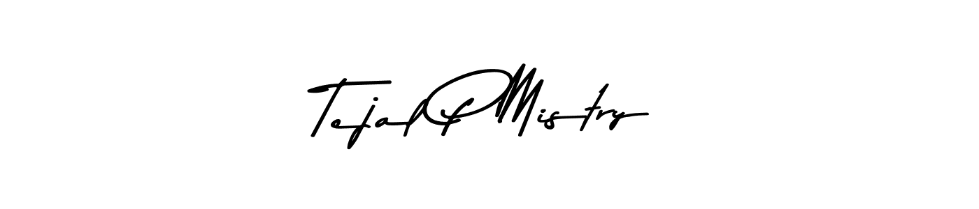 Create a beautiful signature design for name Tejal P Mistry. With this signature (Asem Kandis PERSONAL USE) fonts, you can make a handwritten signature for free. Tejal P Mistry signature style 9 images and pictures png