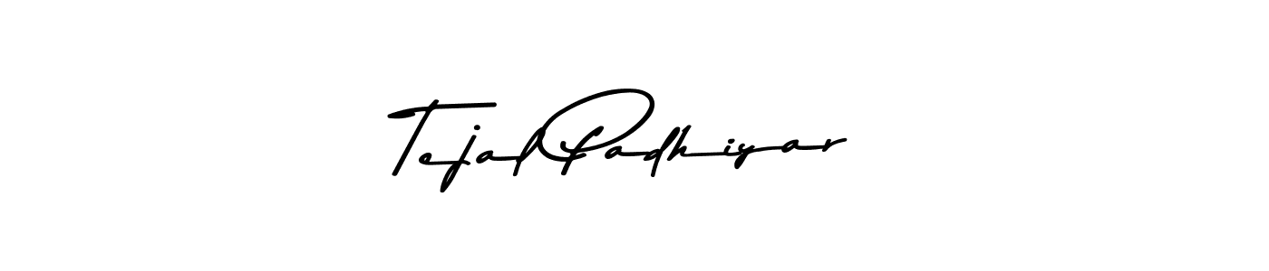 This is the best signature style for the Tejal Padhiyar name. Also you like these signature font (Asem Kandis PERSONAL USE). Mix name signature. Tejal Padhiyar signature style 9 images and pictures png