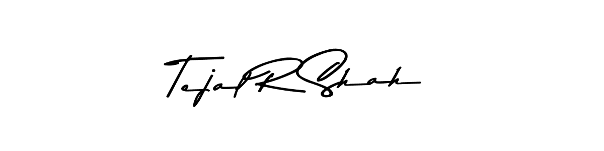 How to make Tejal R Shah name signature. Use Asem Kandis PERSONAL USE style for creating short signs online. This is the latest handwritten sign. Tejal R Shah signature style 9 images and pictures png