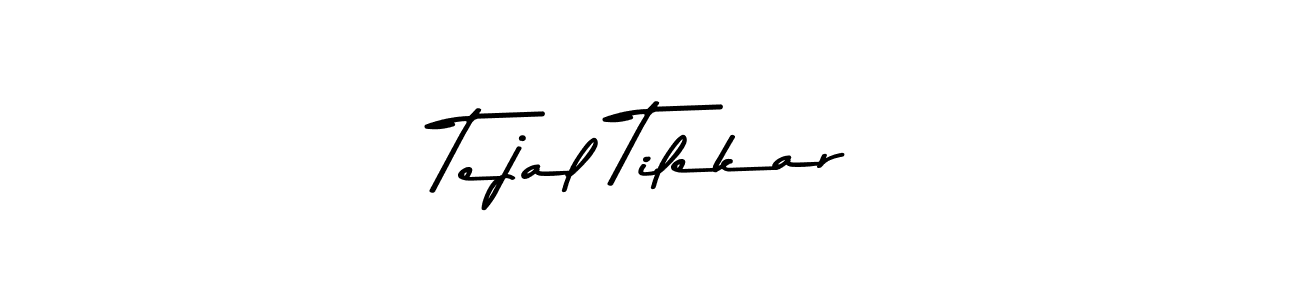 How to make Tejal Tilekar name signature. Use Asem Kandis PERSONAL USE style for creating short signs online. This is the latest handwritten sign. Tejal Tilekar signature style 9 images and pictures png